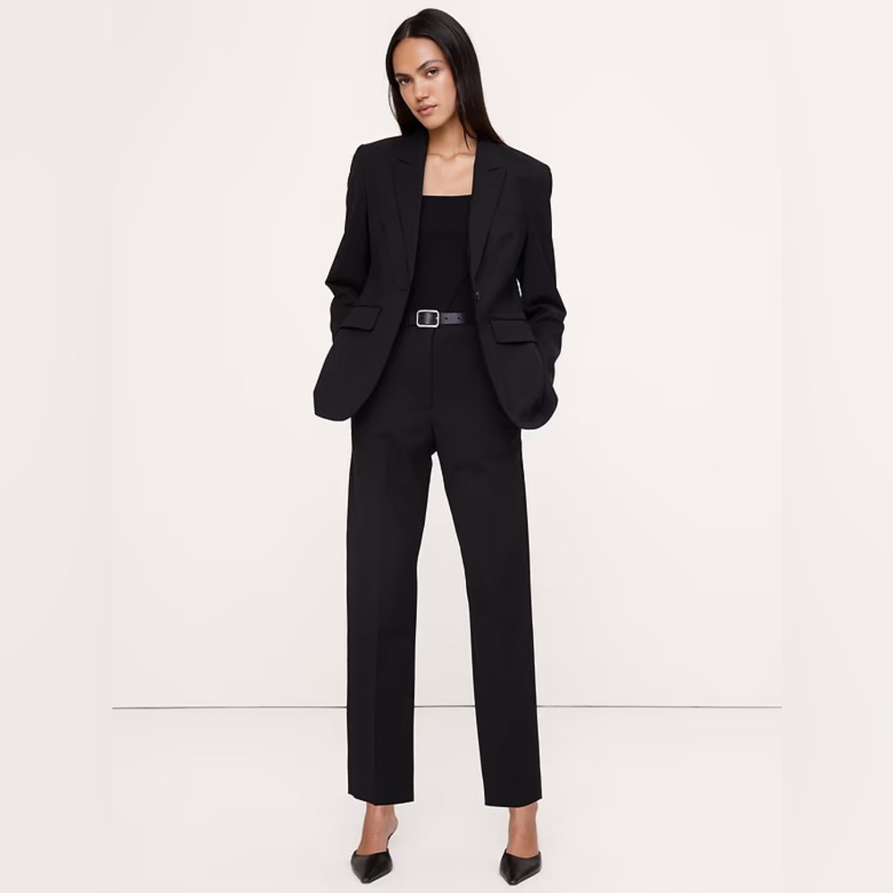 NWT! Banana Republic High-Rise Slim Italian Wool Ankle Pant 🖤713495 SIZE 6 LONG